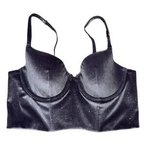 Victoria's Secret Glitter Velvet Body By Victoria Lined Demi Bra Top Size 36B
